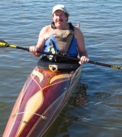 cedar strip kayak action